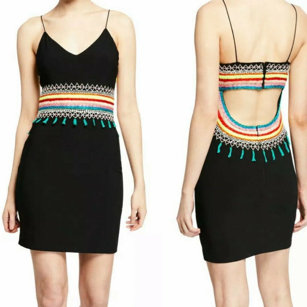 Alice + Olivia Loralee Dress Embroidery Cutout 0